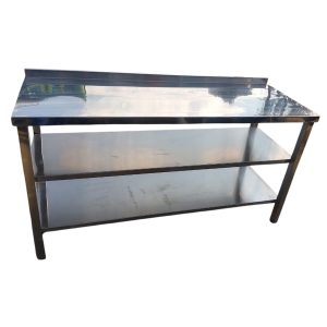 5ft Stainless Steel Working Table with Two Undershelves