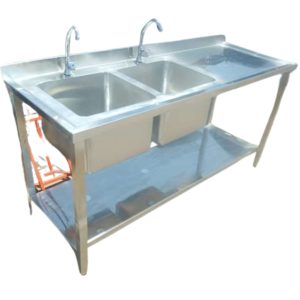 6 feet Stainless Steel Commercial Double Sink