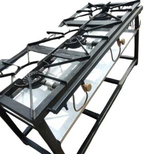 Commercial Three-Burner Gas Cooker (Mild Steel)