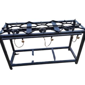 Commercial Three-Burner Gas Cooker (Mild Steel)