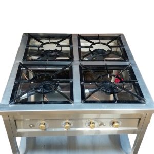 Stainless Steel 4 Burner High Pressure Gas Cooker
