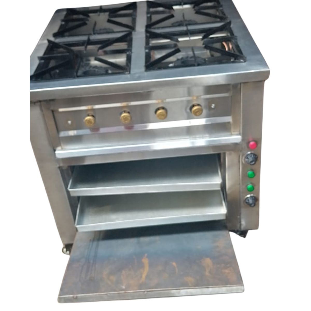 Stainless Steel Combined Gas Cooker and Electric Oven