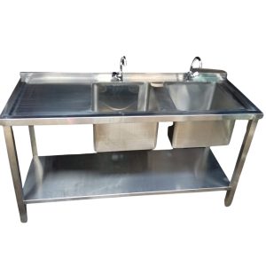 Stainless Steel Commercial Double Sink