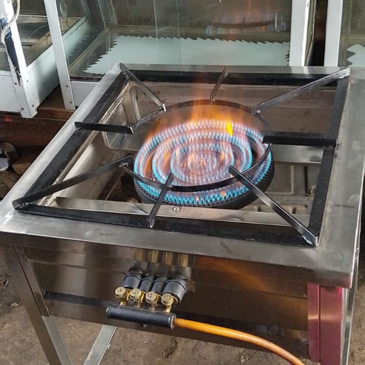 Stainless Steel Four-Ring Gas Burner