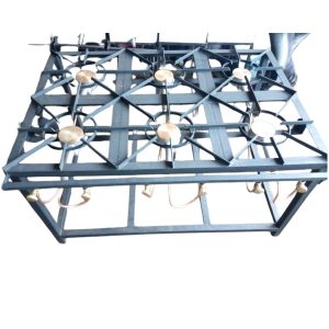 Stainless Steel Six-Burner Commercial Gas Cooker