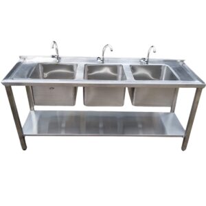 Stainless Steel Three Bowls Sink