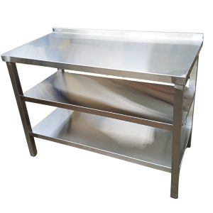 Stainless Steel Working Top with Two Undershelves