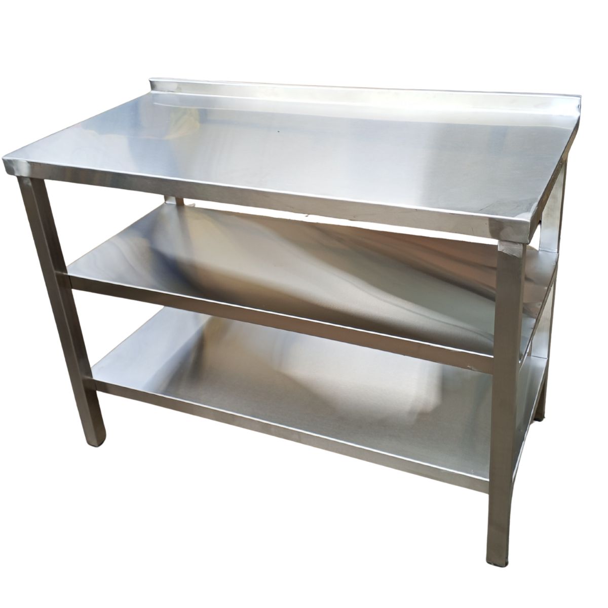 Stainless Steel Working Top with Two Undershelves